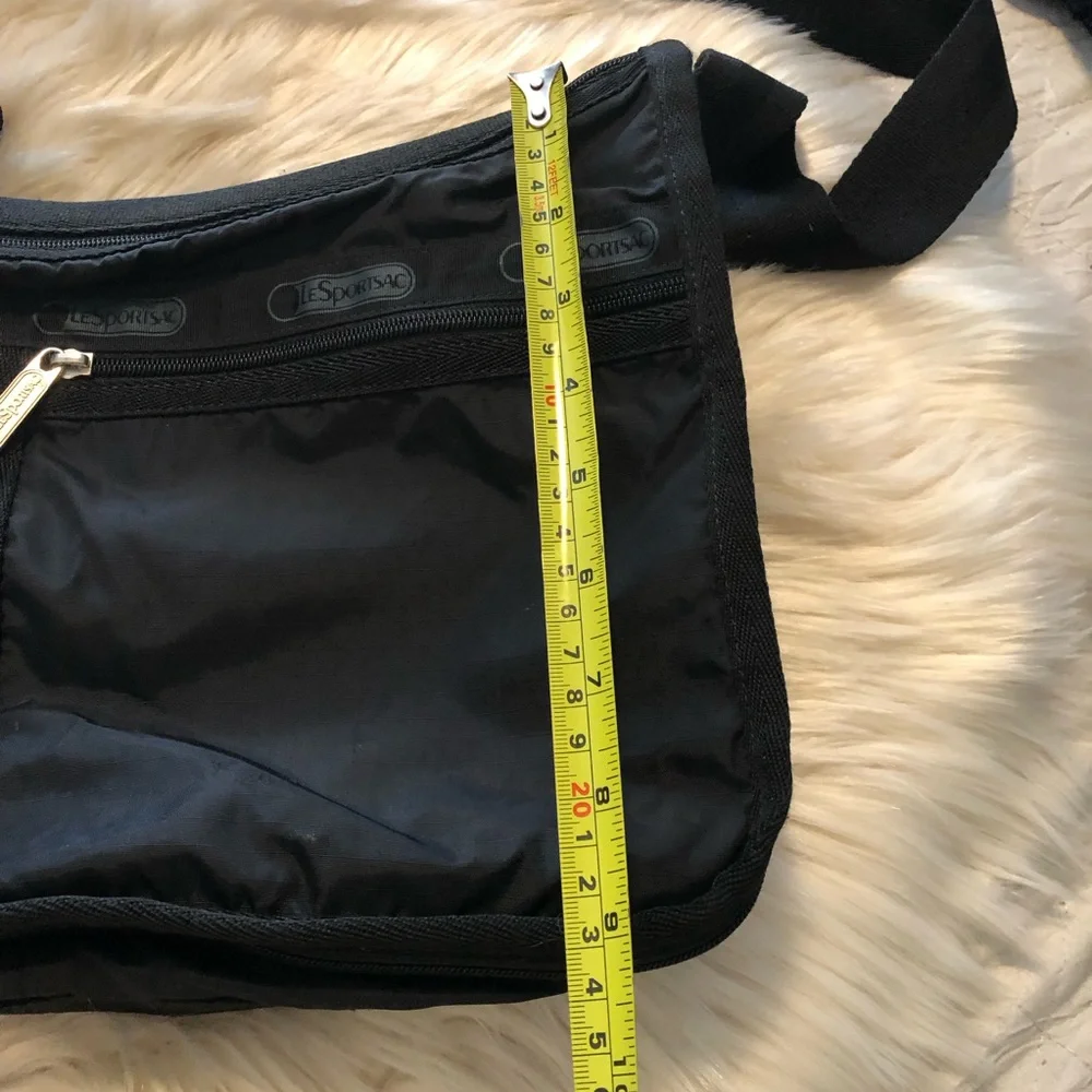 Lesportsac black nylon crossbody shoulder handbag purse - Picture 8 of 8